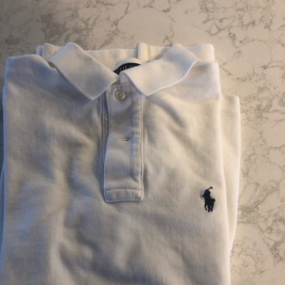 Polo white short sleeve shirt. Men’s small